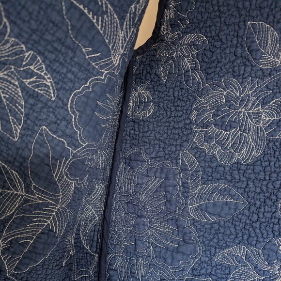 Handmade Blue Floral Quilted Vest - Small - Picture 3 of 6